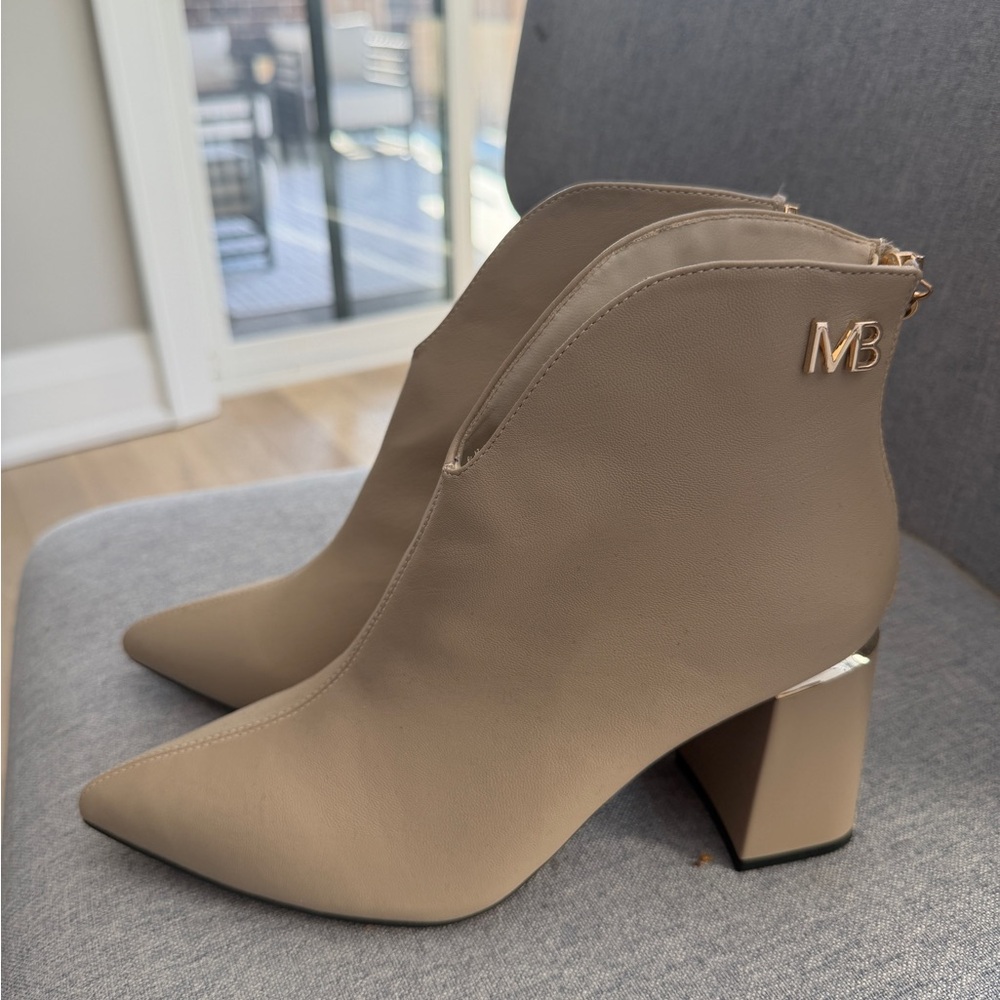 Women's Beige Ankle Booties